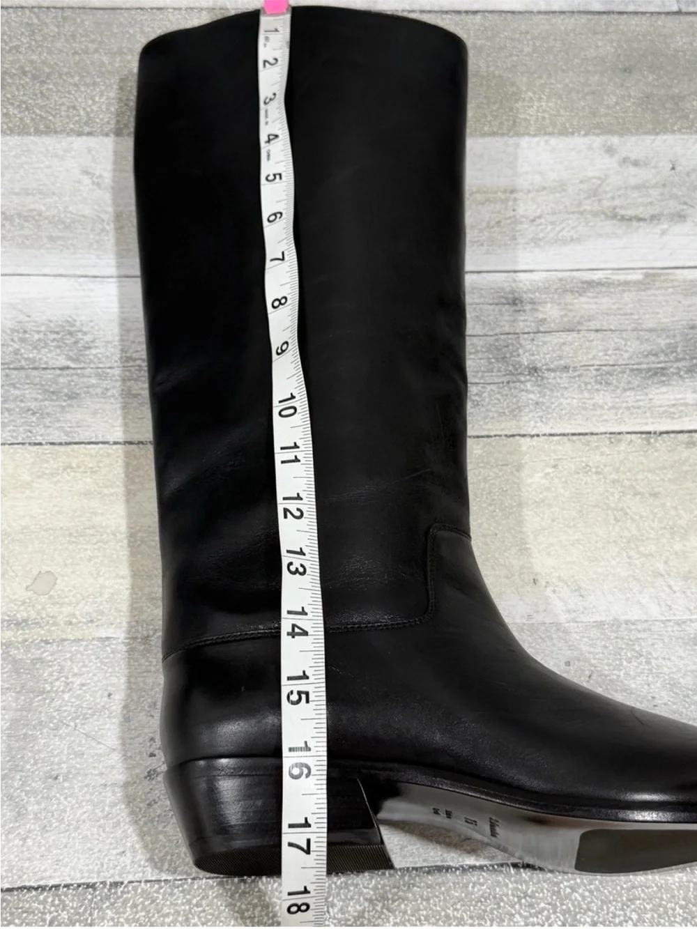 REFORMATION Dominique Knee Boot - core - black leather - Sz - 7.5 .US